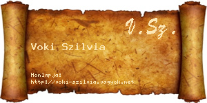 Voki Szilvia névjegykártya