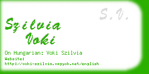 szilvia voki business card